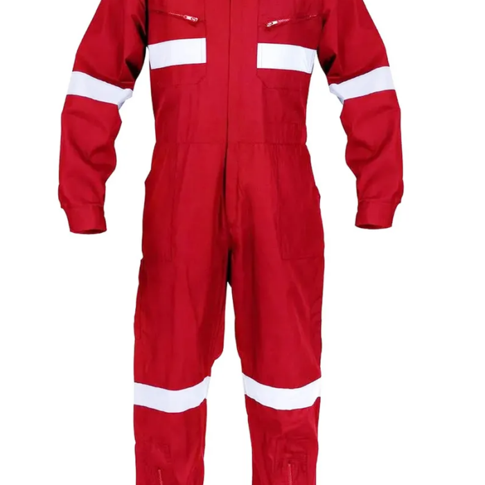 Overol Poplin Con Reflectantes Rojo T/L