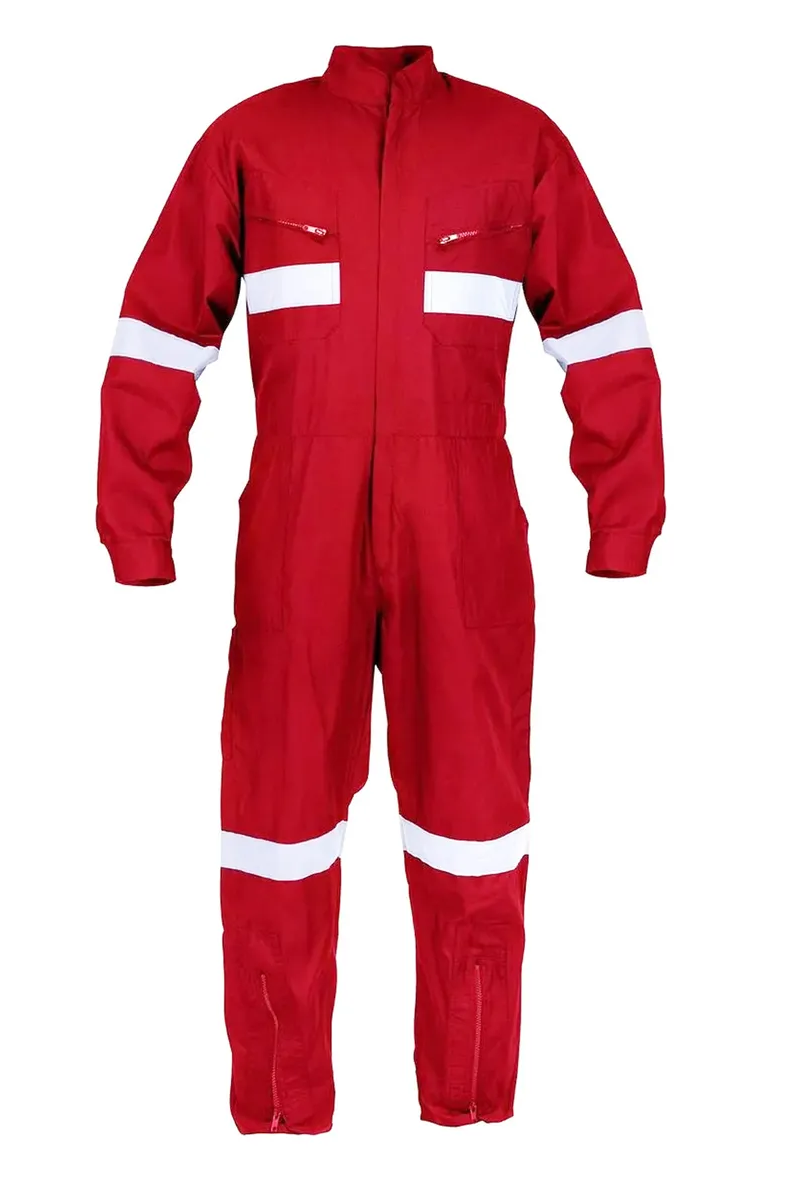 Overol Poplin Con Reflectantes Rojo T/L