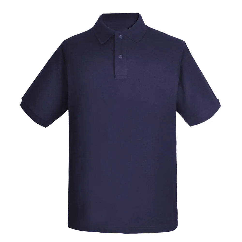 Polera Pique Manga Corta Azul Marino T/Xl