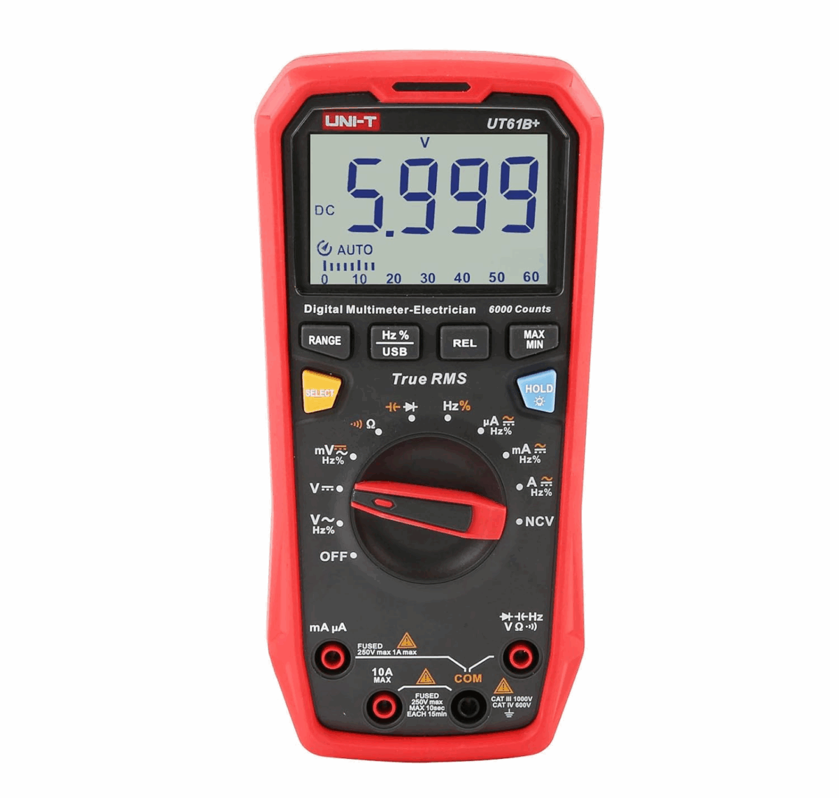 UT61B+ Multímetro Digital 1000V AC/DC 10A AC/DC True RMS Uni-T